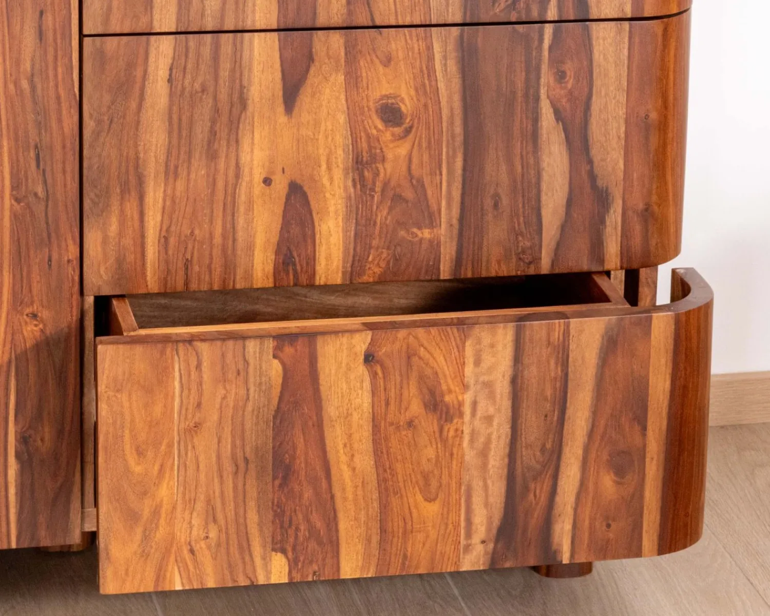 Meuble House Vaisselier en palissandre 3 portes et tiroirs "Rosewood" 120 cm New