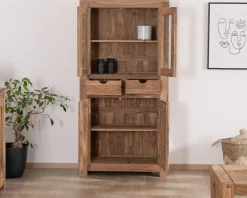 Meuble House Vaisselier vitré en palissandre "Kalanohé" 4 portes et 2 tiroirs Discount