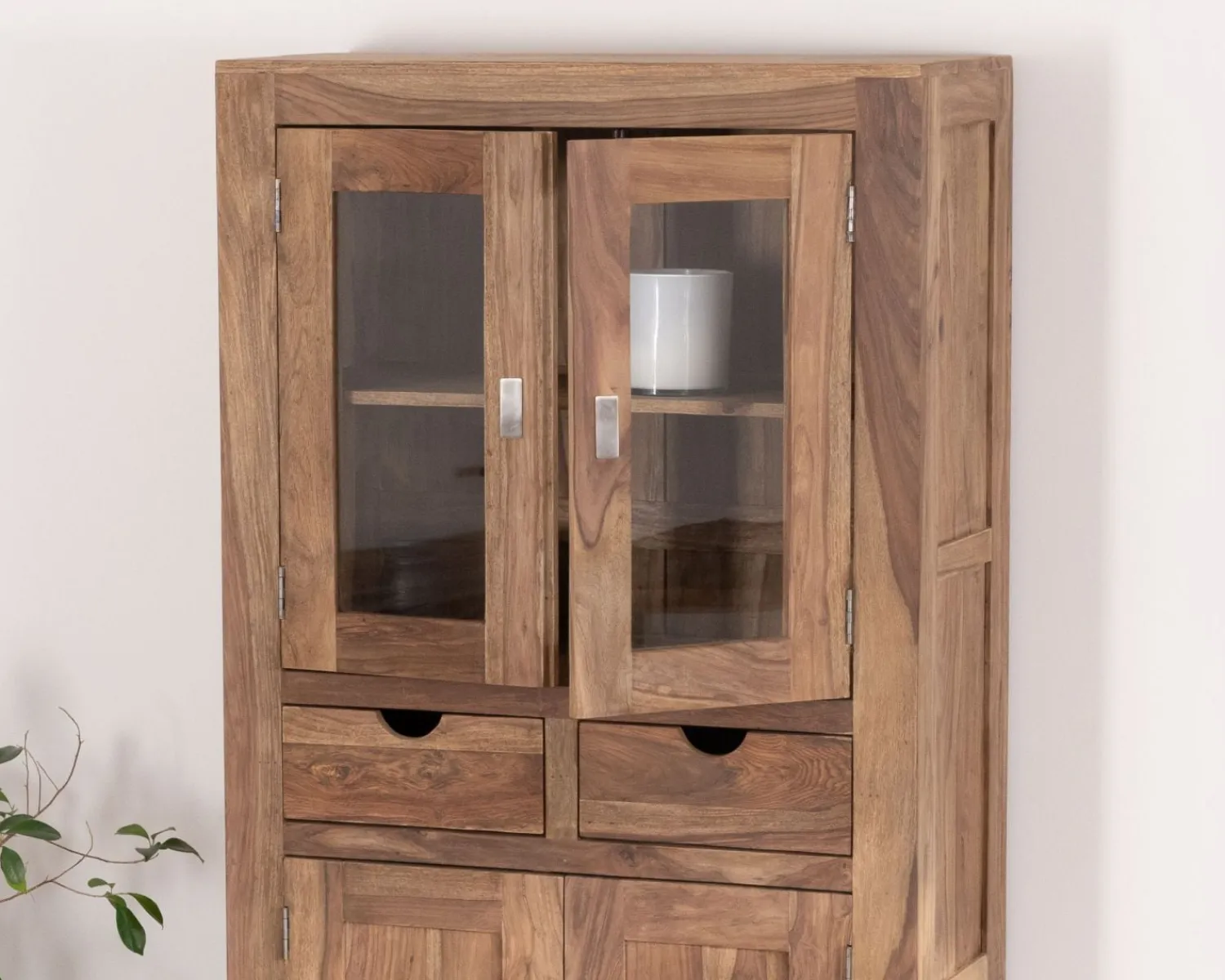 Meuble House Vaisselier vitré en palissandre "Kalanohé" 4 portes et 2 tiroirs Discount